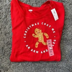 Old Navy Christmas gingerbread Pajama Shirt XXL